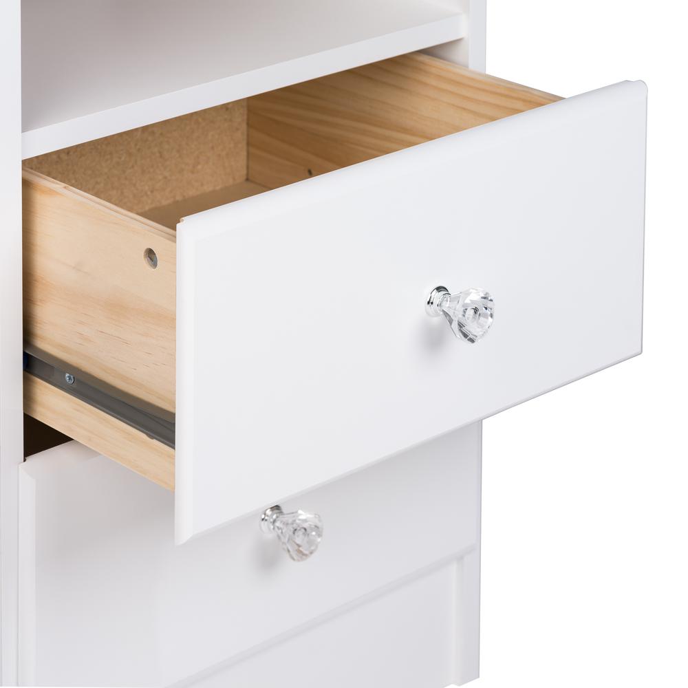 Astrid 2-Drawer Nightstand, Crystal White. Picture 5