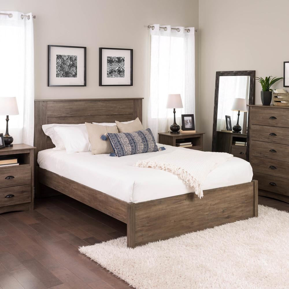 Queen Select 4-Post Platform Bed, Drifted Gray. Picture 5