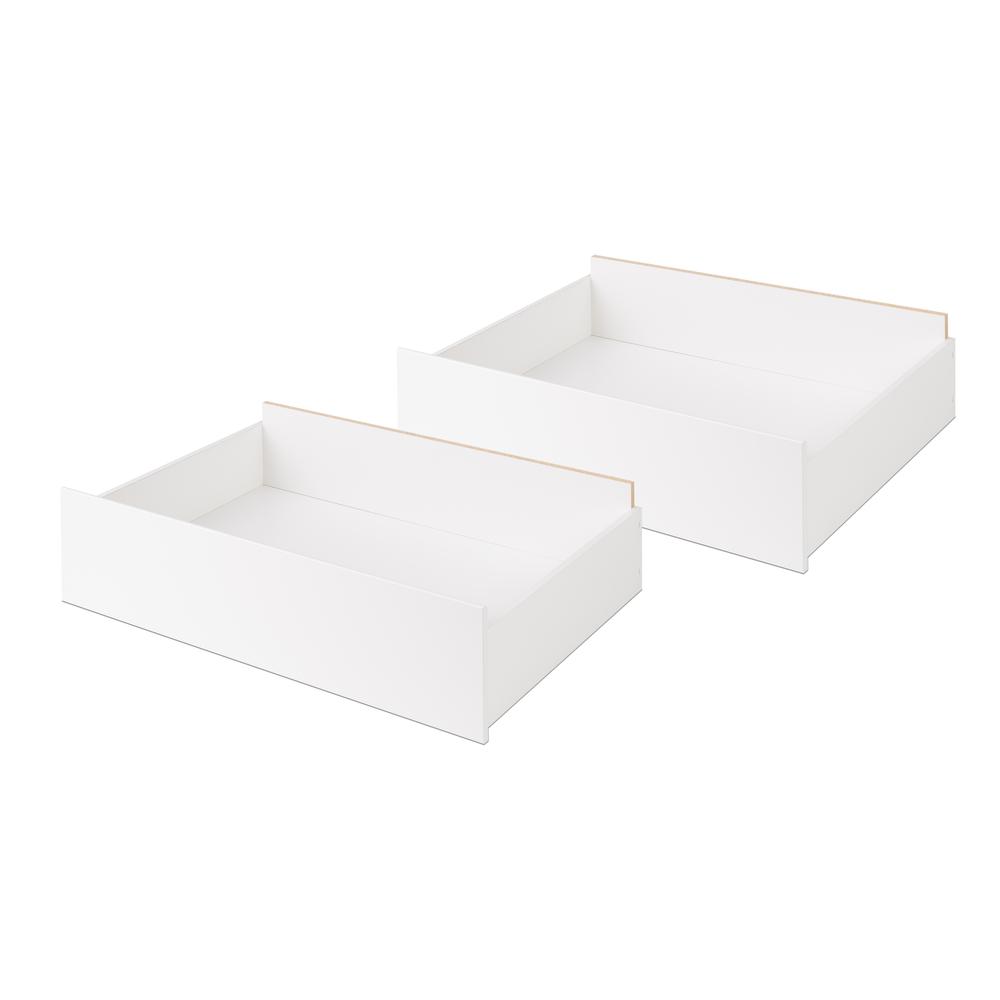 Prepac Select Storage Drawers on Wheels, White - Set of 2. Picture 1