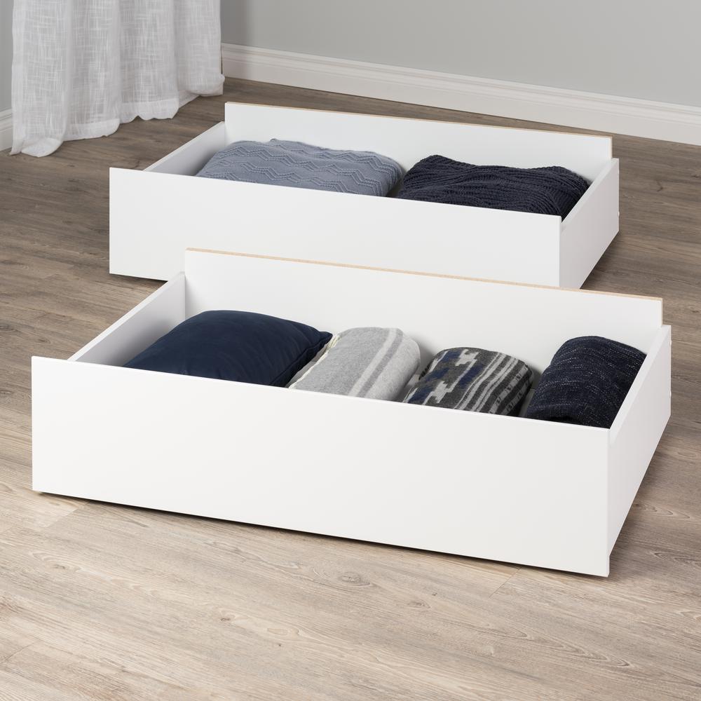 Prepac Select Storage Drawers on Wheels, White - Set of 2. Picture 4