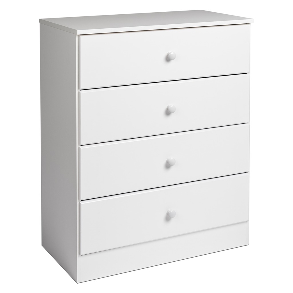 Astrid 4-Drawer Dresser, White. Picture 1