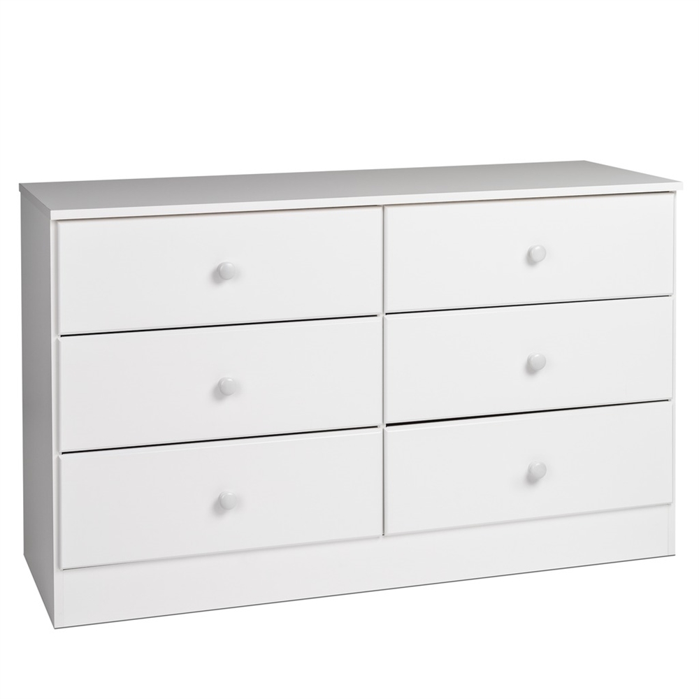 Astrid 6-Drawer Dresser, White. Picture 1