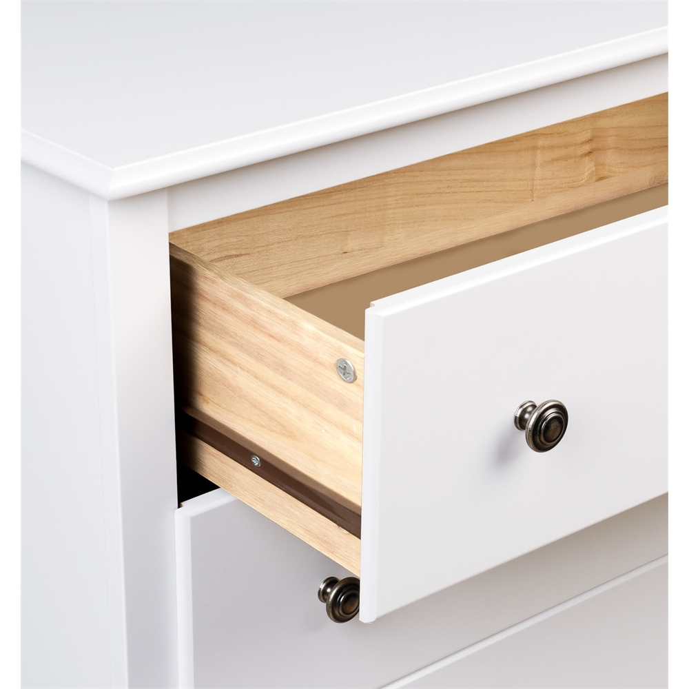 White Monterey Children’s 6 Drawer Dresser. Picture 2