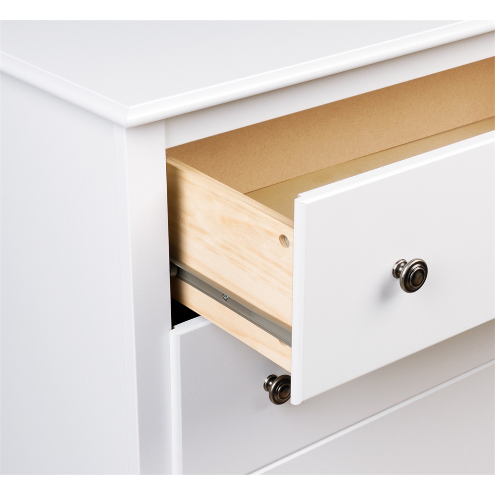 Monterey 1-drawer Tall Nightstand, White. Picture 4