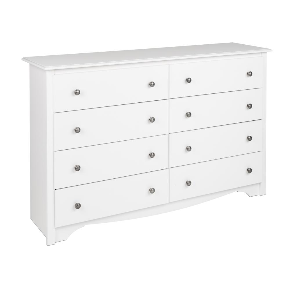 Prepac Monterey 8-Drawer Dresser, White. Picture 1
