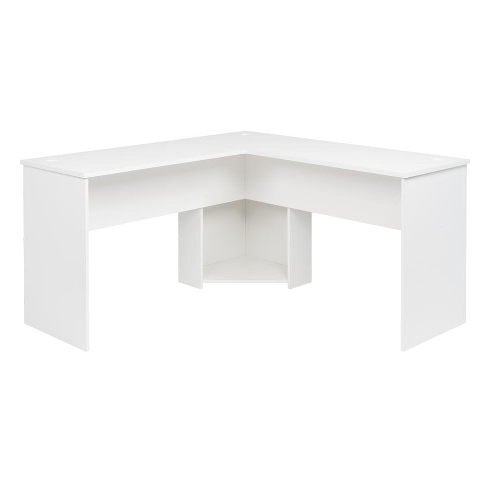 L-shaped Desk, White. Picture 2