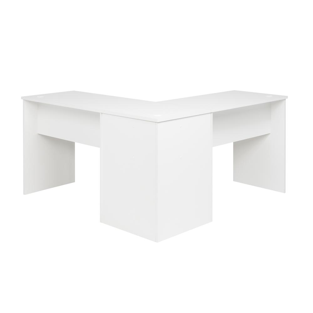 L-shaped Desk, White. Picture 3