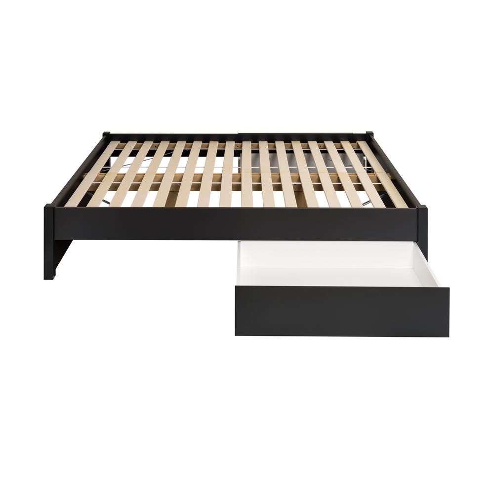 Queen Select 4-Post Platform Bed with 2 Drawers, Black. Picture 3