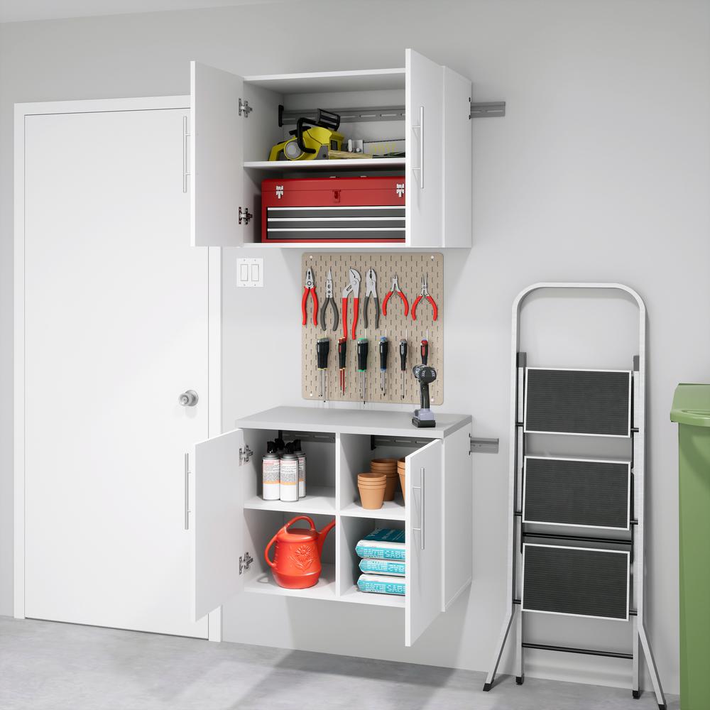 White HangUps Work Storage Cabinet Set N -2pc. Picture 1