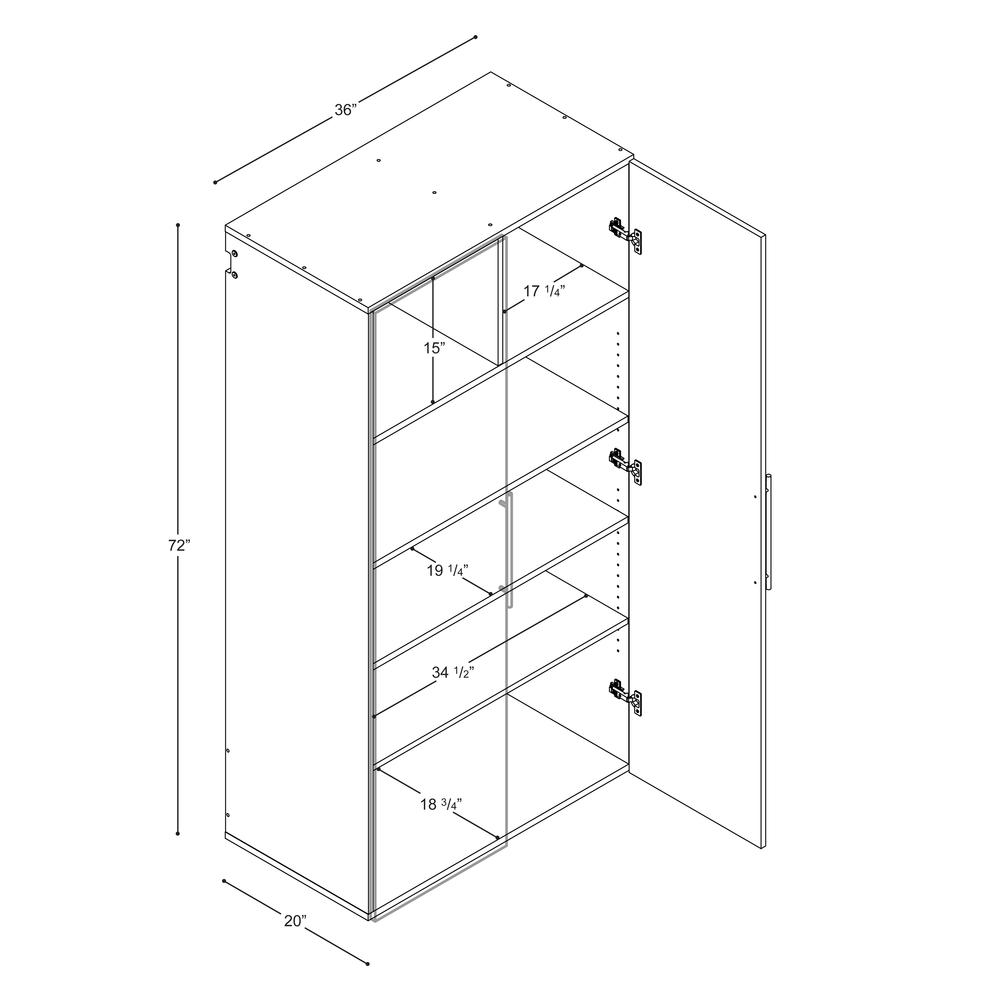 White HangUps Storage Cabinet Set M - 3pc. Picture 10