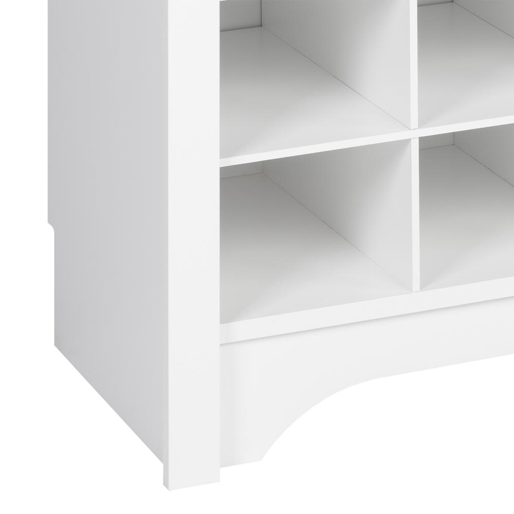 60 inch Shoe Cubby Console , White. Picture 2