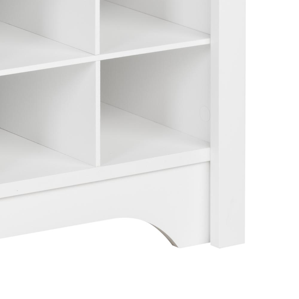 60 inch Shoe Cubby Console , White. Picture 1
