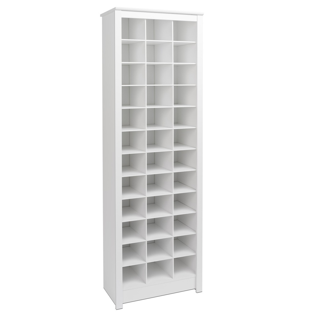 Space-Saving Shoe Storage Cabinet, White. Picture 1