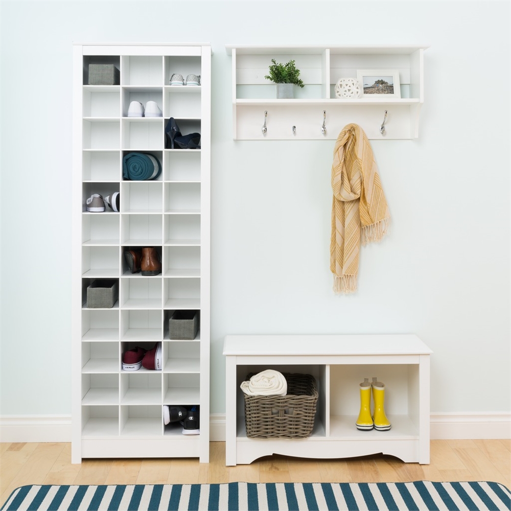 Space-Saving Shoe Storage Cabinet, White. Picture 4