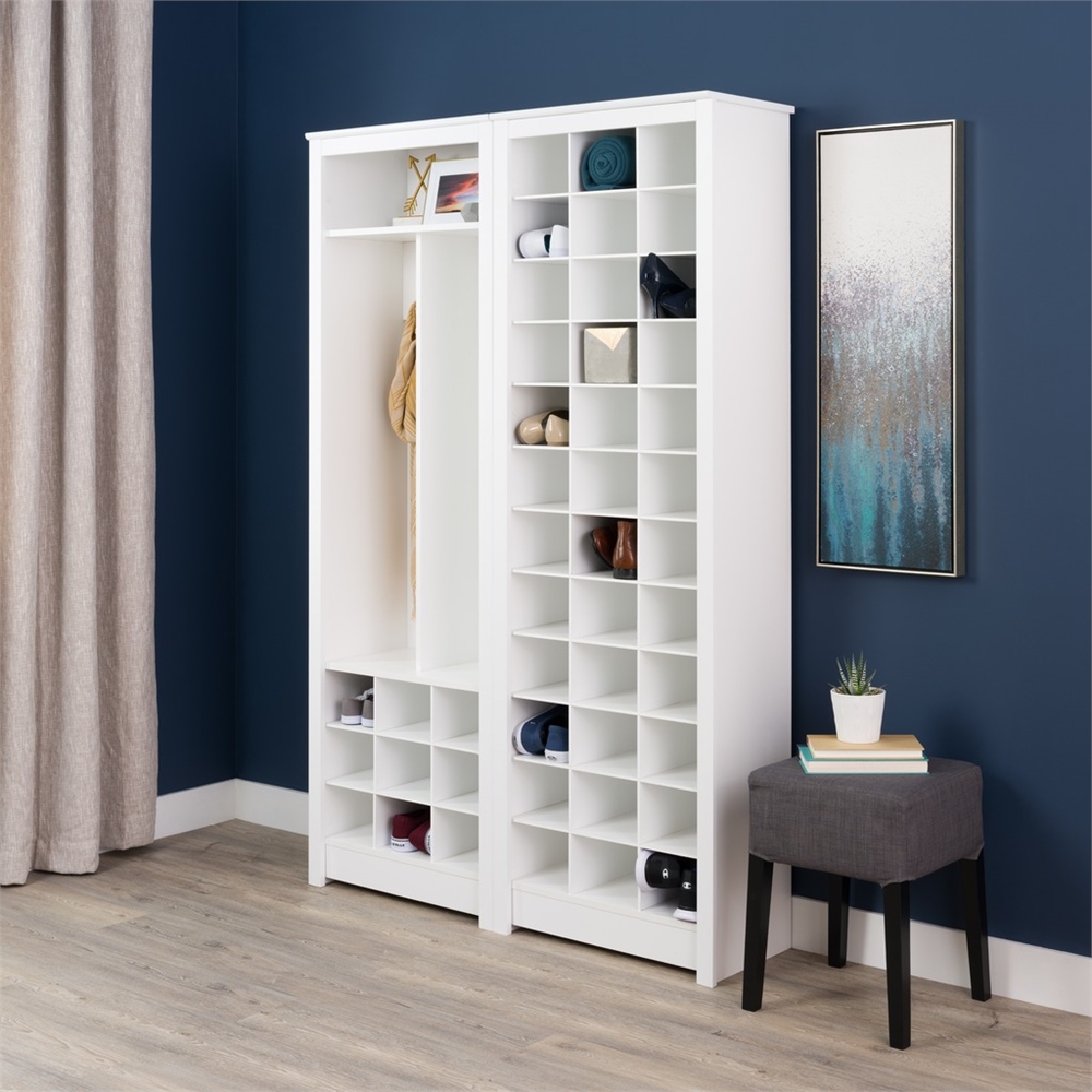 Space-Saving Shoe Storage Cabinet, White. Picture 5