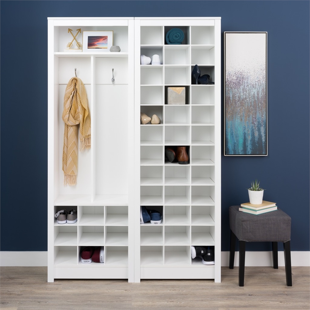 Space-Saving Shoe Storage Cabinet, White. Picture 6