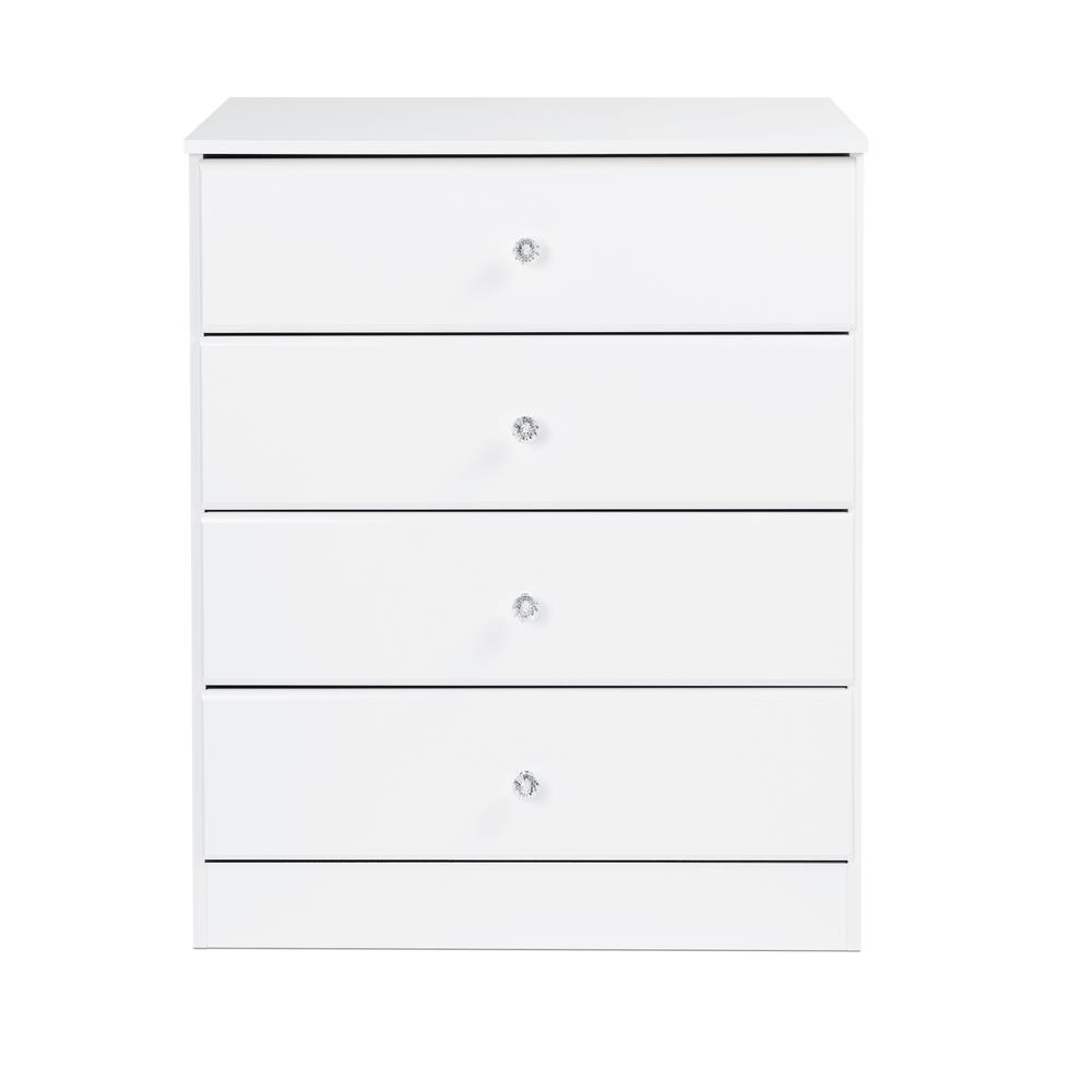Astrid 4-Drawer Dresser, Crystal White. Picture 2