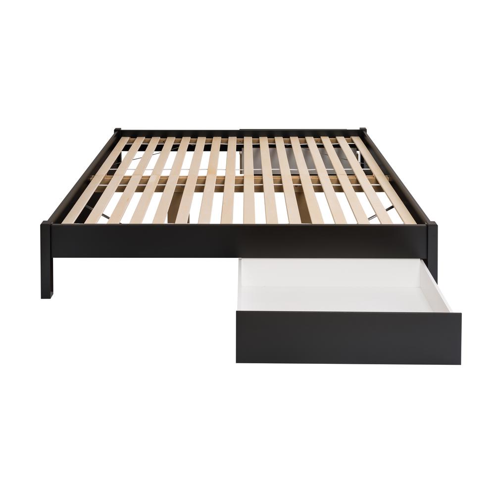 King Select 4-Post Platform Bed with 2 Drawers, Black. Picture 3