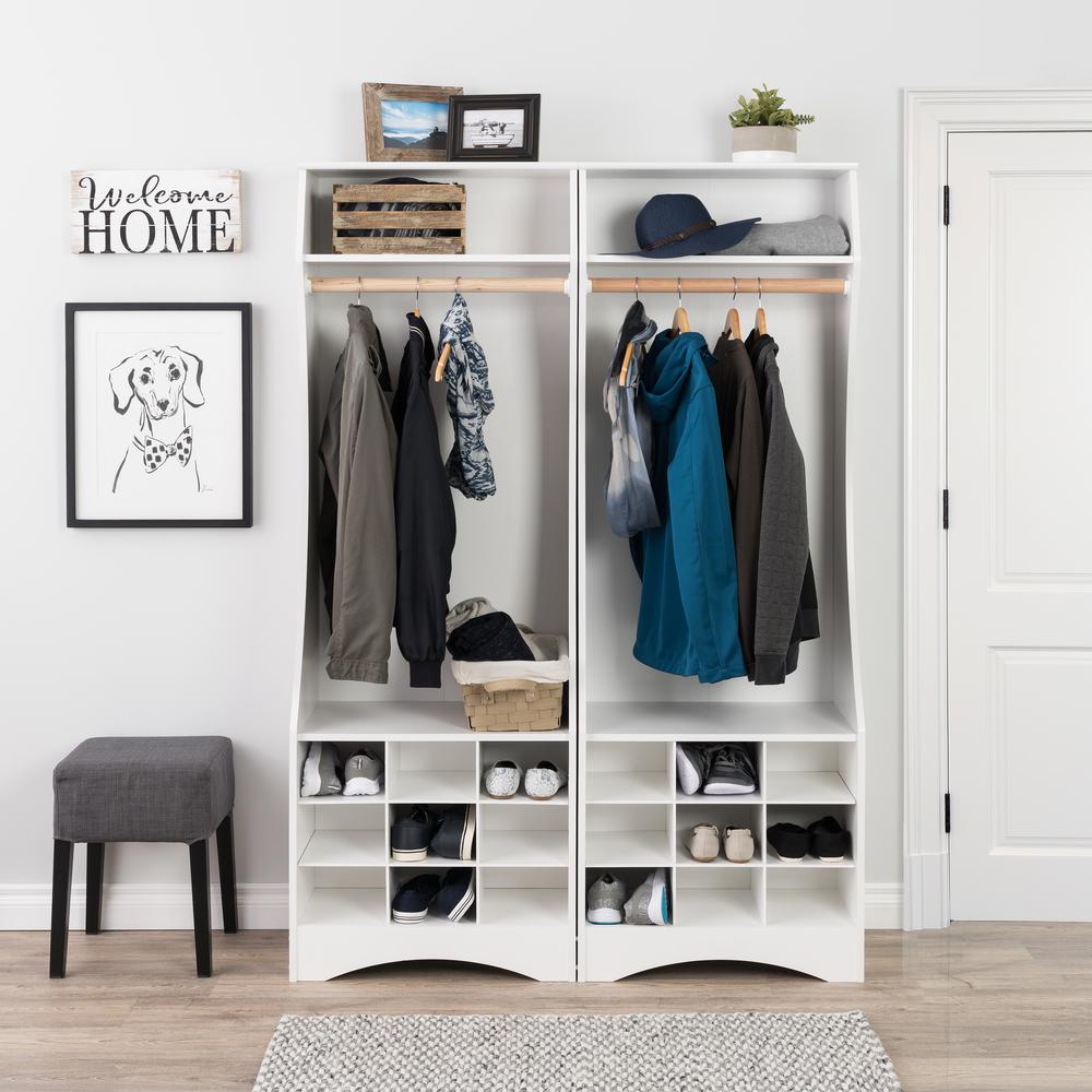 White Compact Wardrobe with Shoe Storage. Picture 8