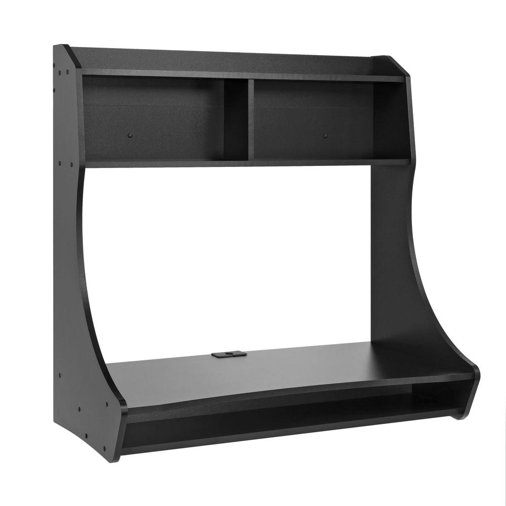 Compact Hanging Desk, Black. Picture 2