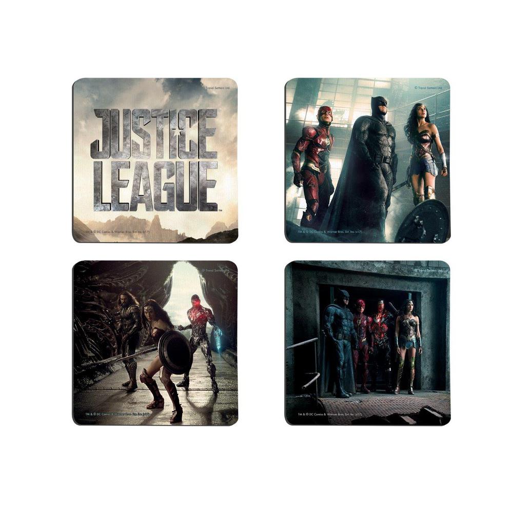 Justice League (Unite The League) Hardboard Coaster Set. Picture 1