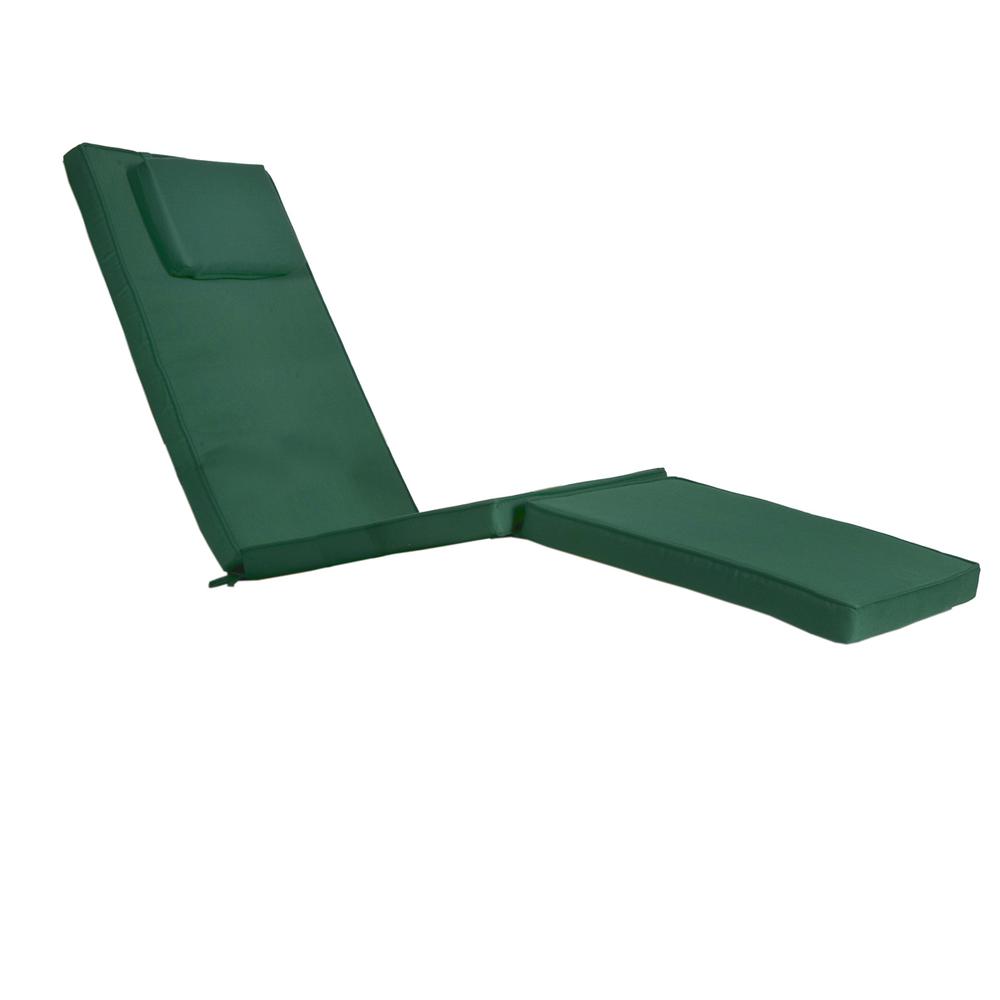 5-Position Steamer Chair with Green Cushions. Picture 3