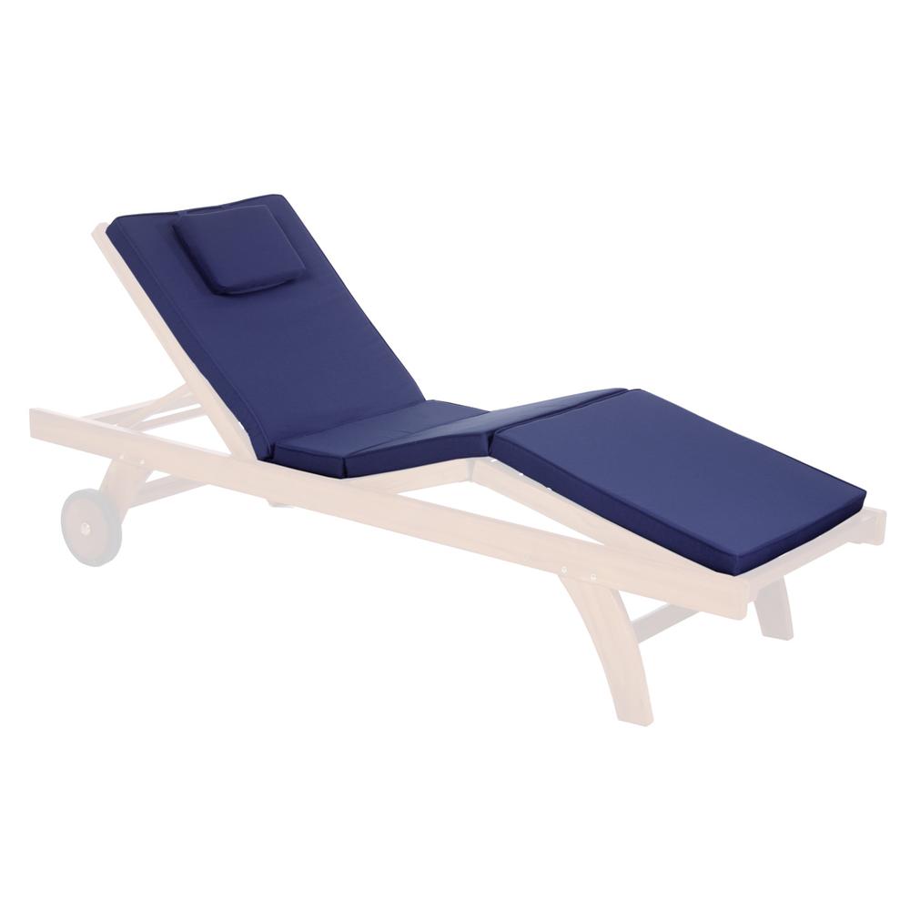Blue Chaise Lounger Cushion. Picture 2