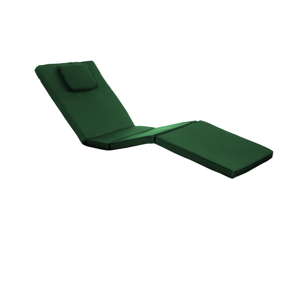 Green Chaise Lounger Cushion. Picture 1