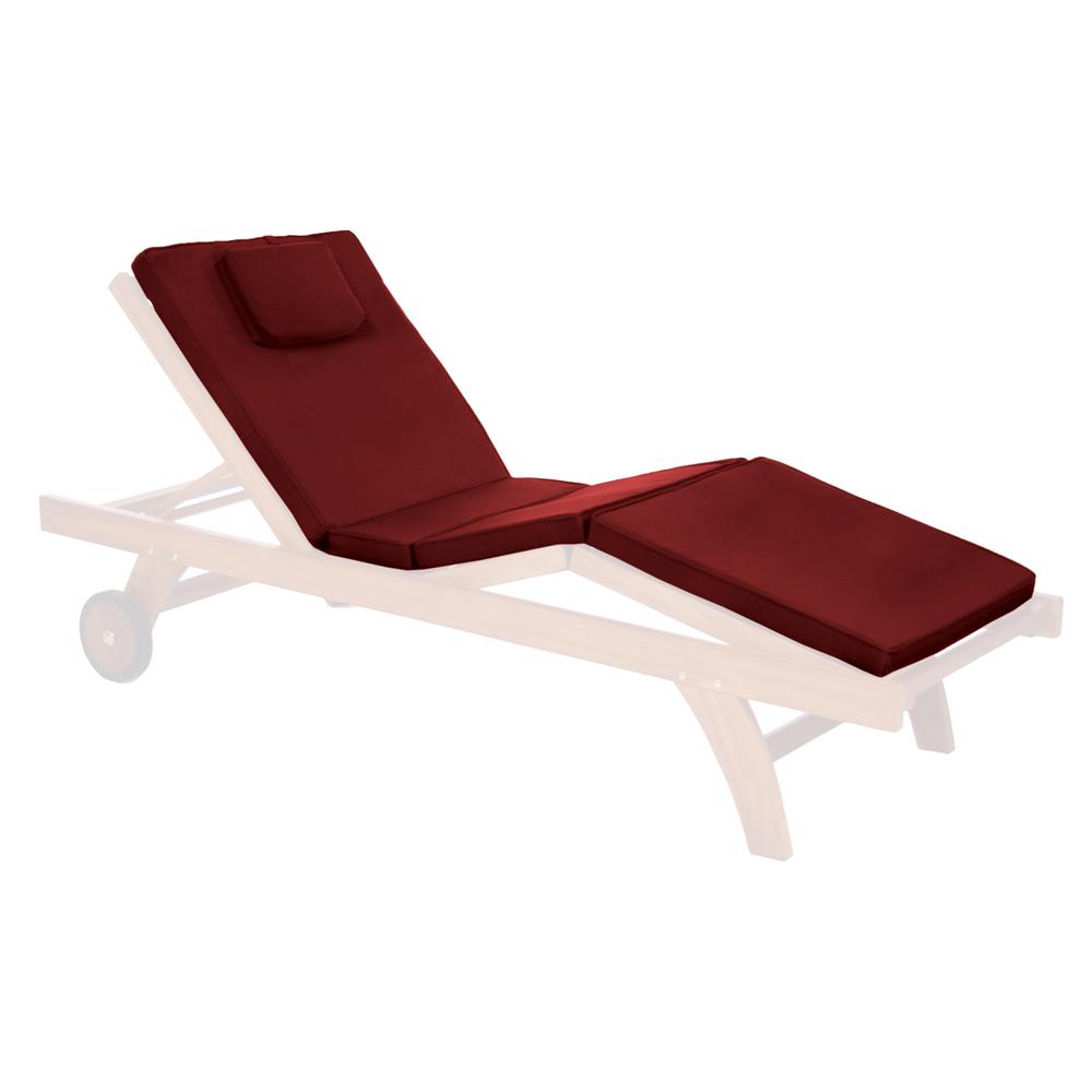 Red Chaise Lounger Cushion. Picture 2