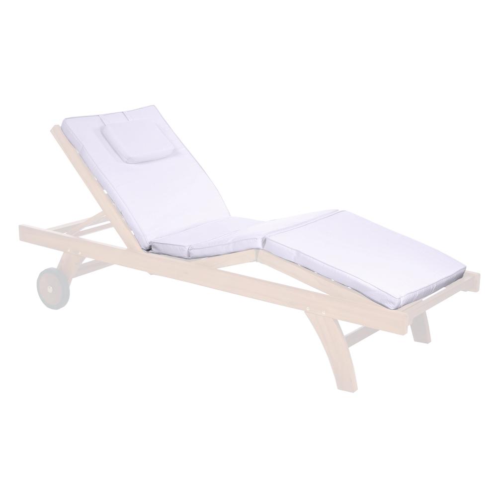 Royal White Chaise Lounger Cushion. Picture 2