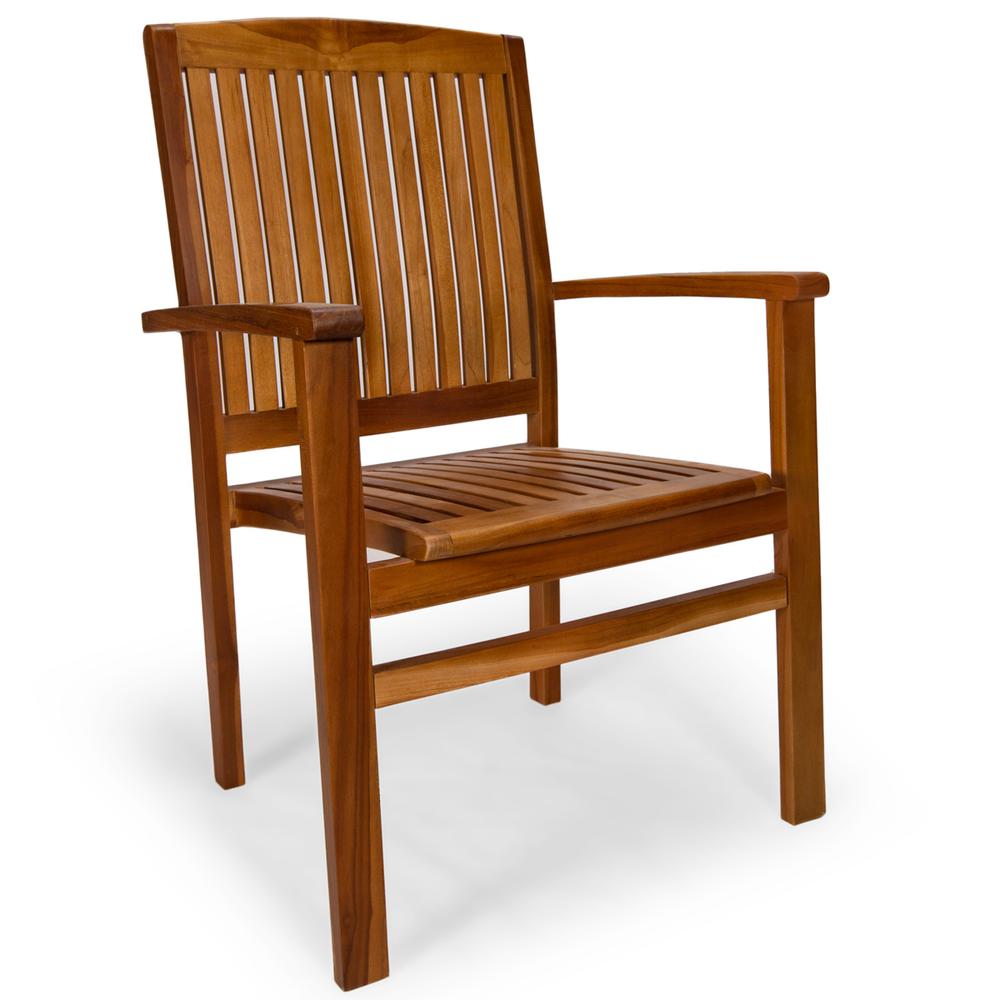 Teak Stacking Chair. Picture 1