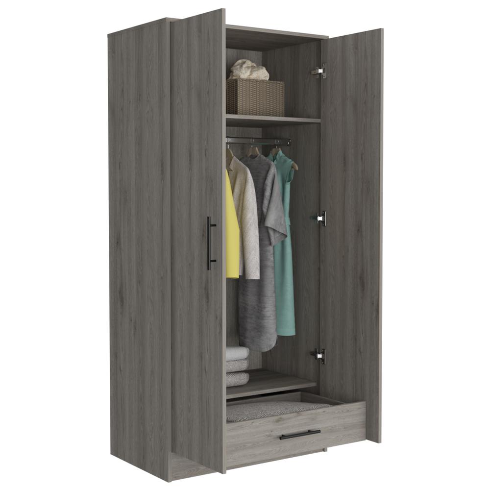 Darwin 180 Armoire - Light Grey. Picture 3
