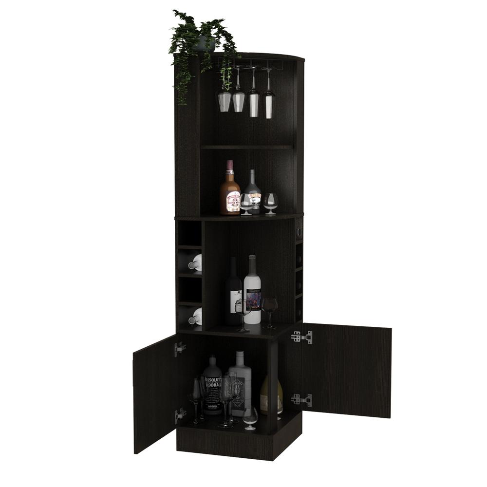 Egina Bar Cabinet Black Wengue. Picture 2
