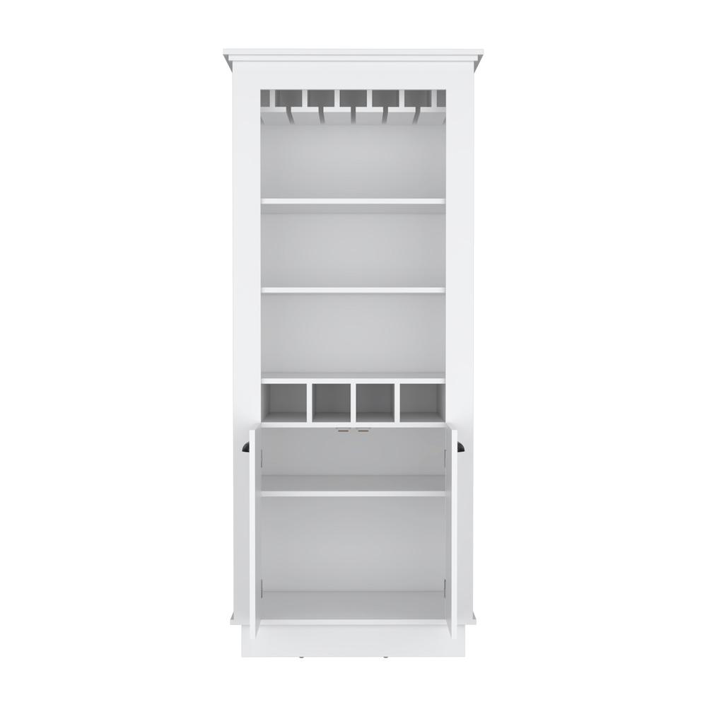 Bar Cabinet Multi-Storage Unit with Built-in Bottle and Glass Racks. Picture 1