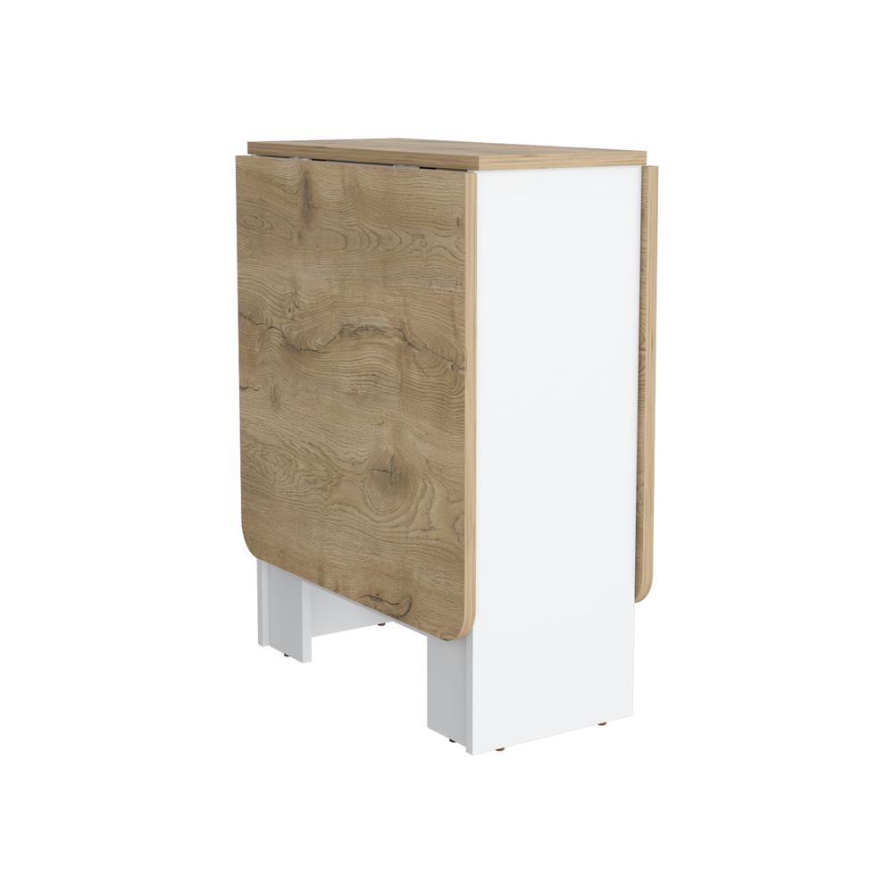 Detroit Folding Table with Expandable Design in 3 Forms, White / Macadamia. Picture 1