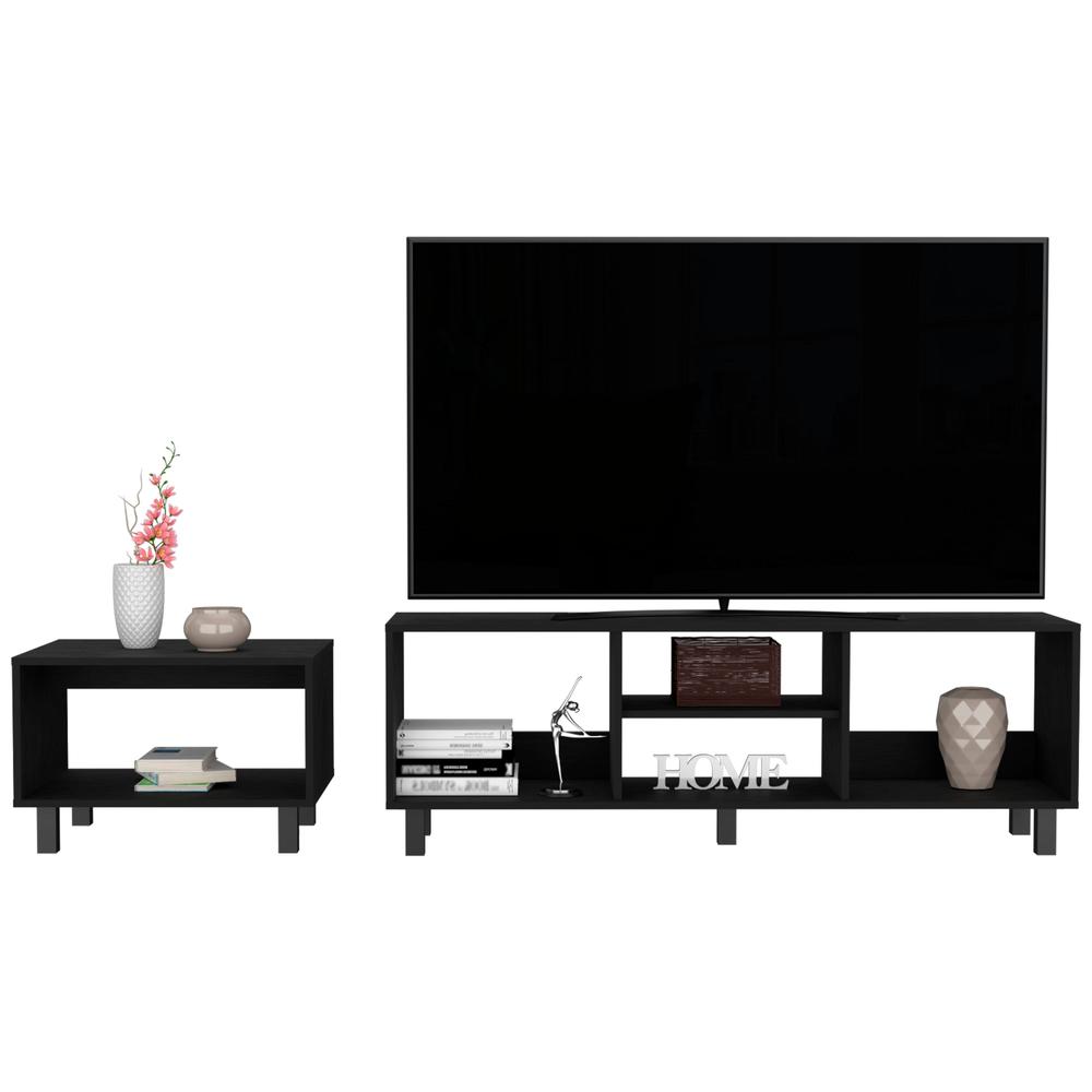 Carter 2 Piece Living Room Set, Streamlined with TV Stand and Coffee Table. Picture 2