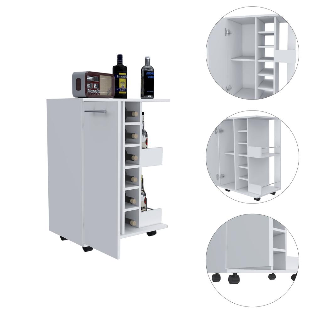 Magda Bar Cart - White. Picture 2