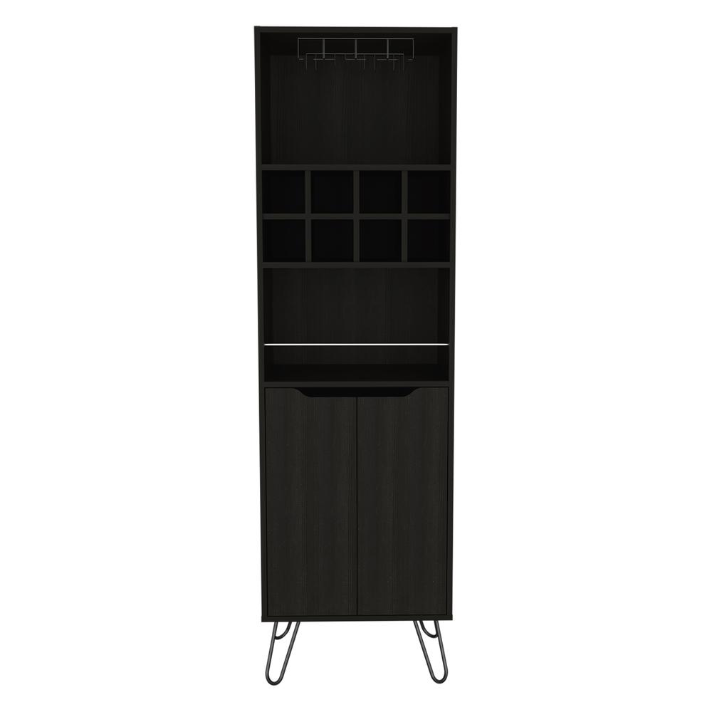 Zamna H Bar Cabinet-Black Wengue. Picture 4
