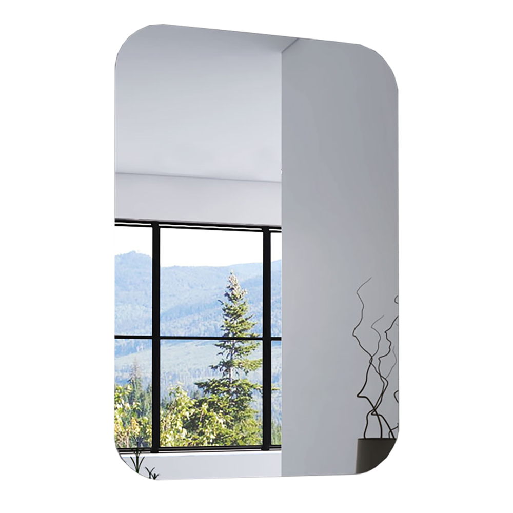 DEPOT E-SHOP Mirror Saint Claire, Frameless Round Corners, Looking Glass, For Bathroom. Picture 2