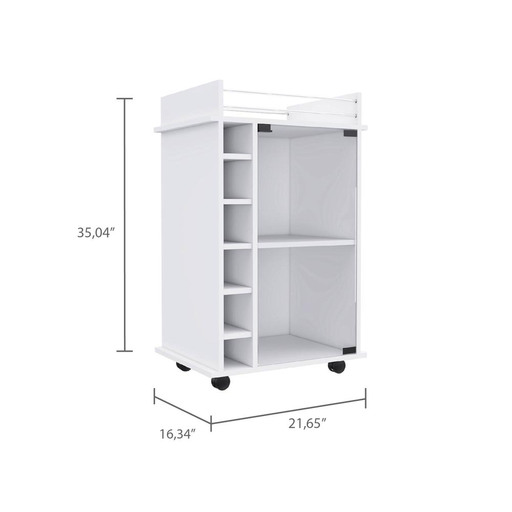 Huali Bar Cart White. Picture 4
