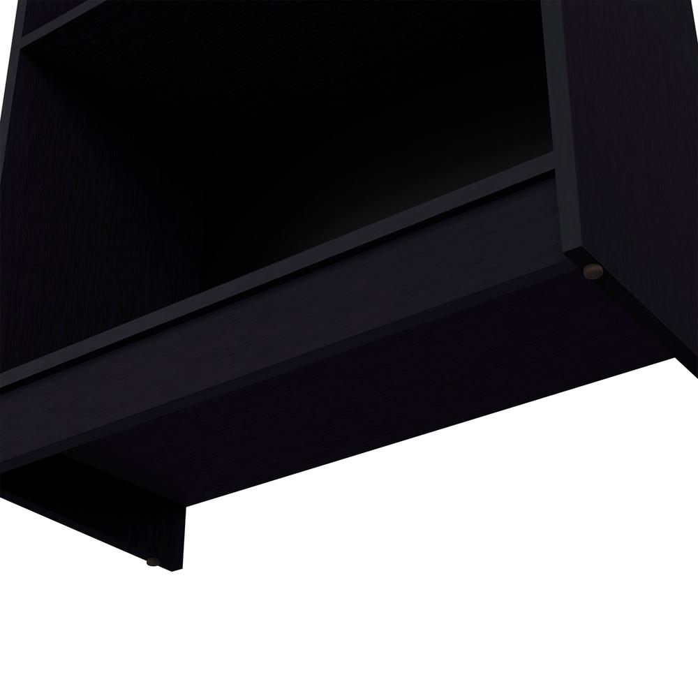 Vinton Bookcase with Spacious Tier-Shelving Design, Black. Picture 3
