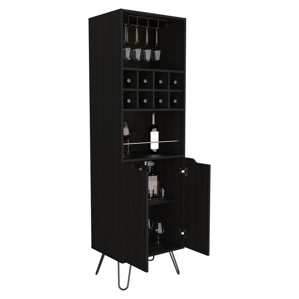 Zamna H Bar Cabinet-Black Wengue. Picture 5
