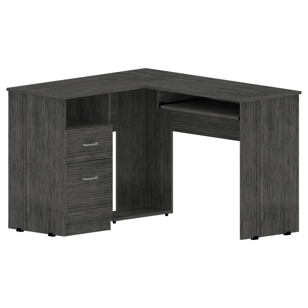 Idra L-Shaped Desk Grey Oak. Picture 3