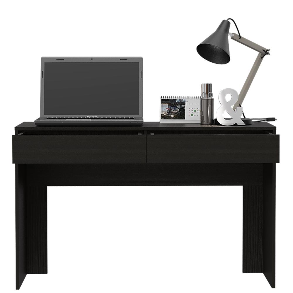 Acanto 2 Drawer Computer Desk Black Wengue. Picture 5