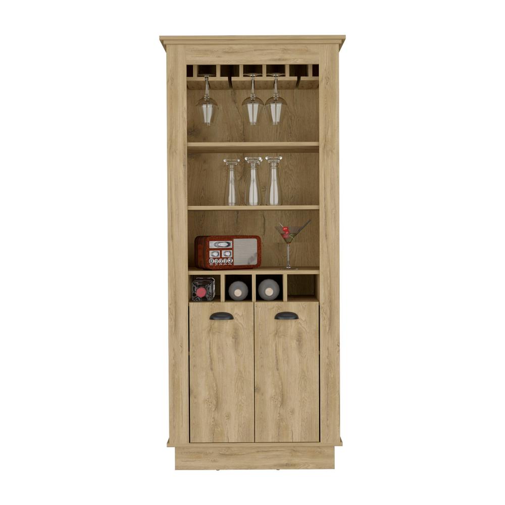 Bar Cabinet Elegant Multi-Storage Unit with Built-in Bottle and Glass Racks. Picture 3