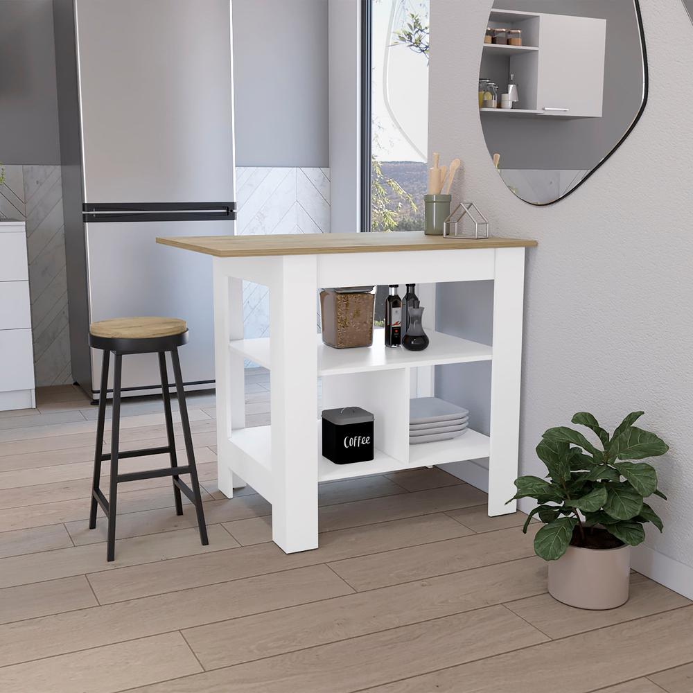 DEPOT E-SHOP Finley Kitchen Island with Counter Space. Picture 1