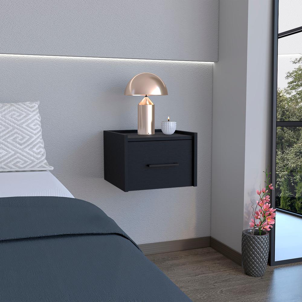 Floating Nightstand, Space-Saving Design with Handy Drawer and Surface. Picture 6