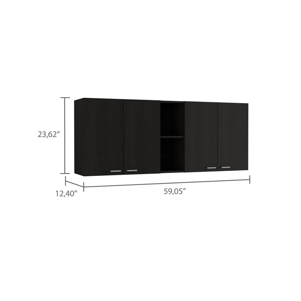 Olimpo 150 Wall Cabinet Black Wengue. Picture 2