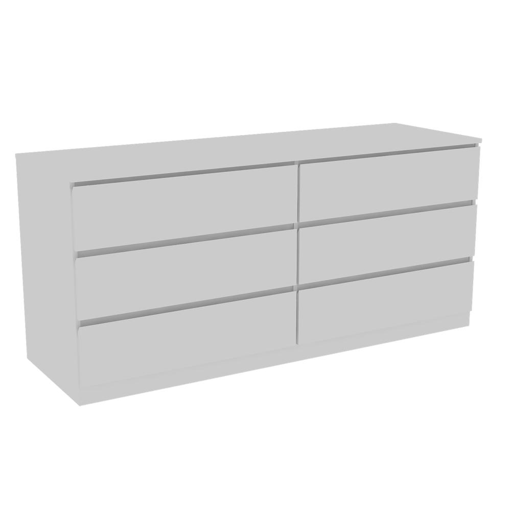 Cocora 6 Drawer Double Dresser - White. Picture 1
