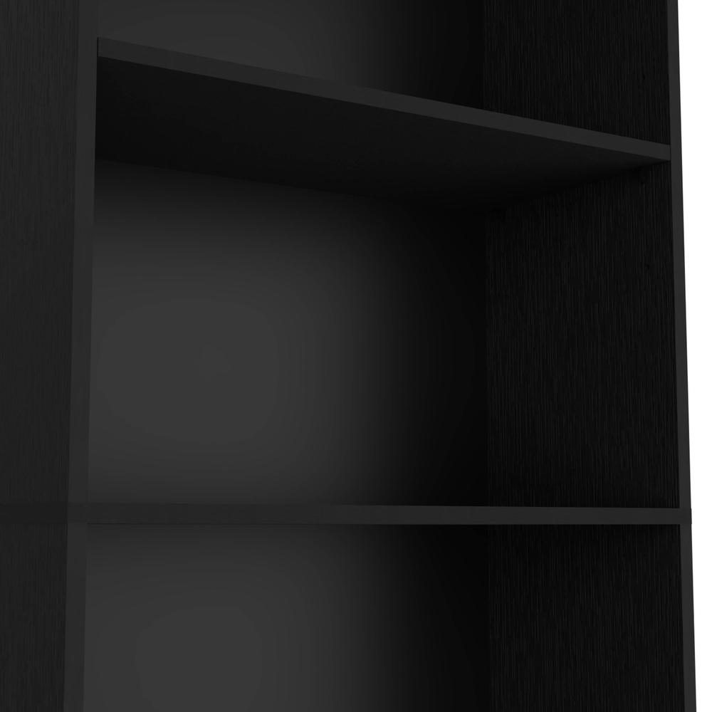 Vinton 4-Tier Bookcase with Modern Storage for Books and Decor, Black. Picture 3